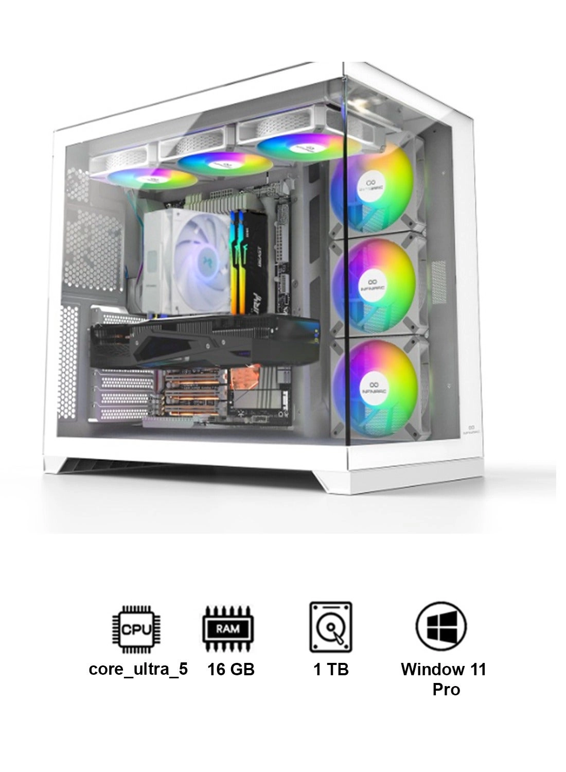 INFINIARC Gaming Cube Ultra RTX 5070 - 225F 16GB 1TB