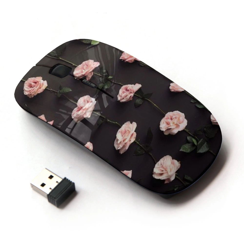 Flower Floral Ergonomic Mouse with Nano Receiver - Wireless