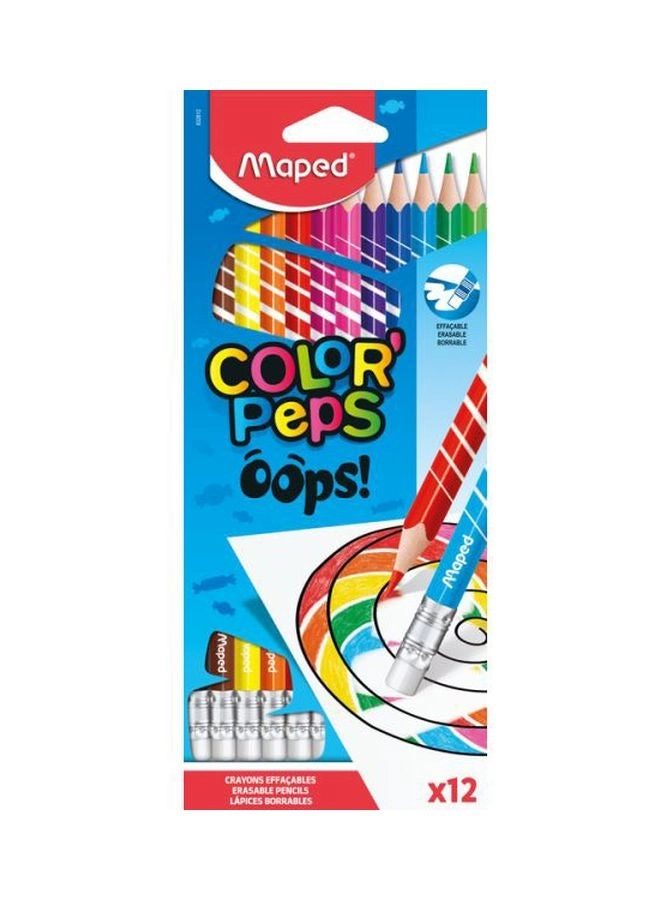 Color'Peps Oops Coloured Pencils - 12 Pcs