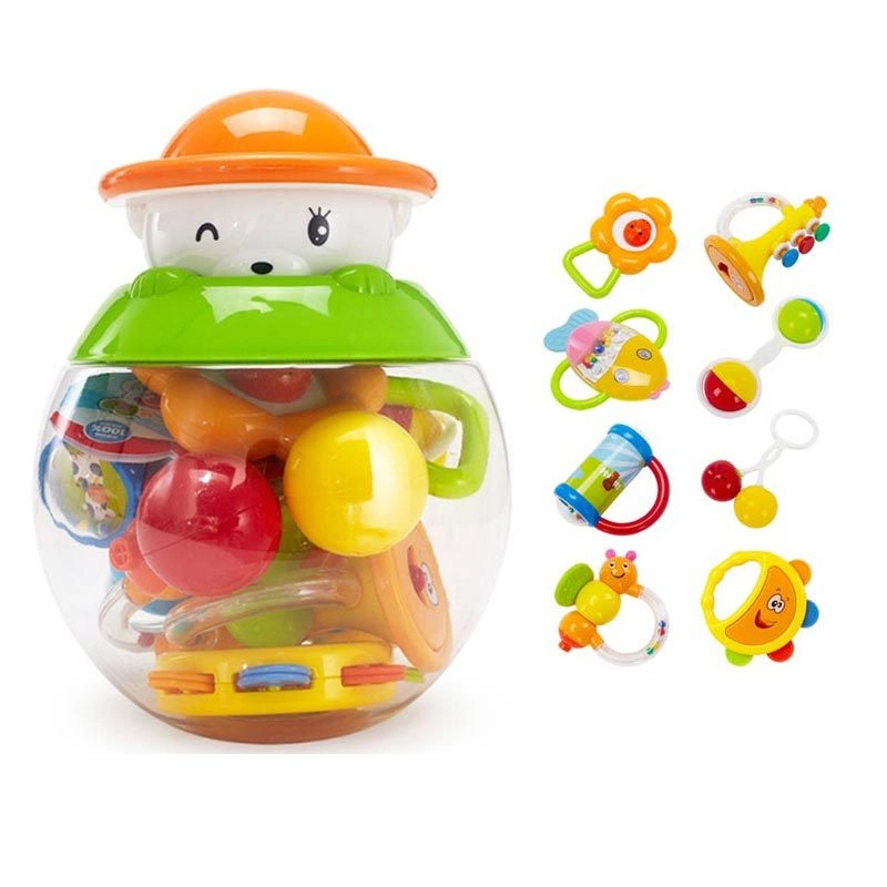 Baby Rattle Toys - 0+ Months abs plastic 8 Pcs