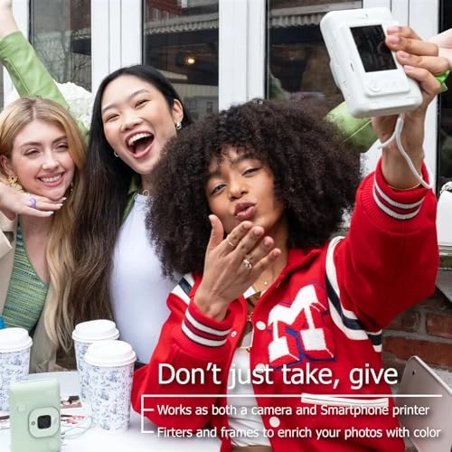 INSTAX Mini LiPlay - Hybrid Instant Camera + INSTAX Mini Twin Film Pack - 20 Sheets + 32GB microSD Card + USB Charging Cable + Hand Strap + Camera and Lens Cleaning Cloth - Grey