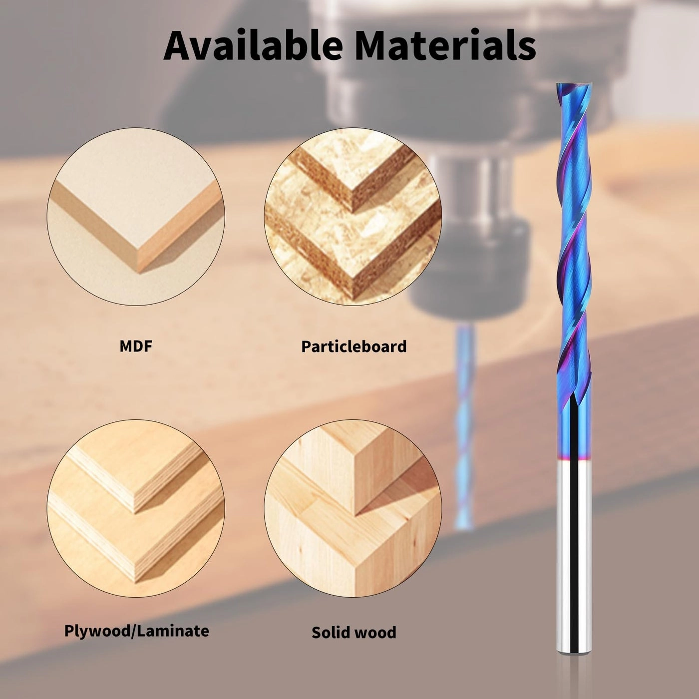 Upcut Spiral Router Bit - 1/4 Inch Cutting Diameter 1/4 Inch Shank