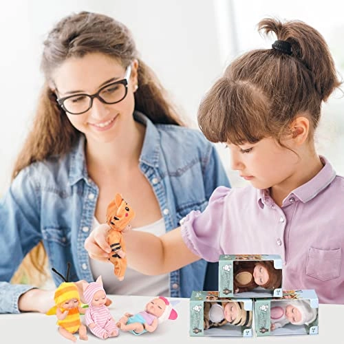 Reborn Baby Doll - 10 Pcs 4 Inch Animal Clothes Ages 3+