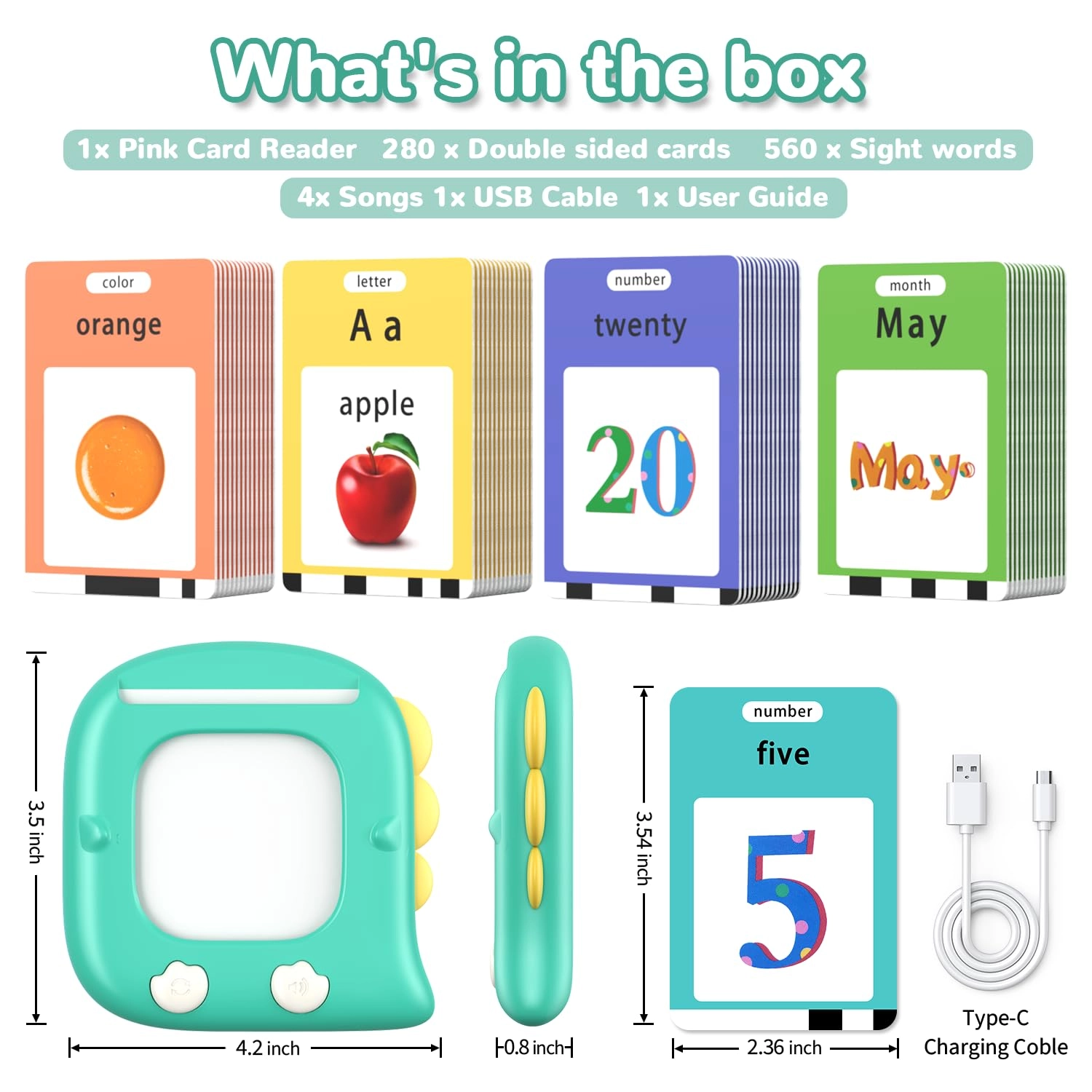 Talking Flash Cards - 2-6 280 pieces