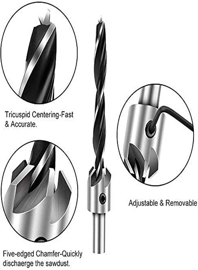 Countersink Drill Bit Set - Hss 7 pcs 3mm to 10mm