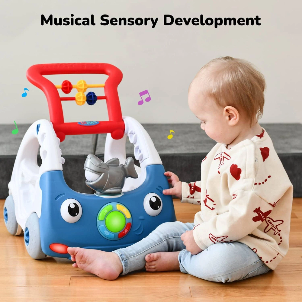 Baby Learning Walker - 3-In-1 Activity Toy Car Pink