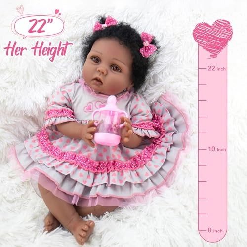 Reborn Baby Doll - 22 Inch Cotton Vinyl African American Ages 3+