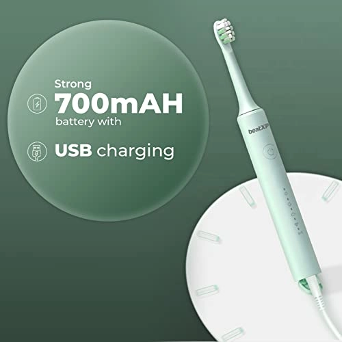 Vibe Electric Toothbrush - 40000 strokes/min 2 Brush Heads 5 Cleaning Modes