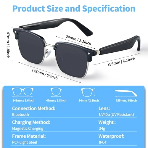 Smart Audio Bluetooth Speaker - 5.2 Bluetooth UV400 polarized