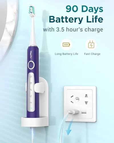 Y05U - 8 Toothbrush Heads 90 Days Battery Life 5 Brushing Modes