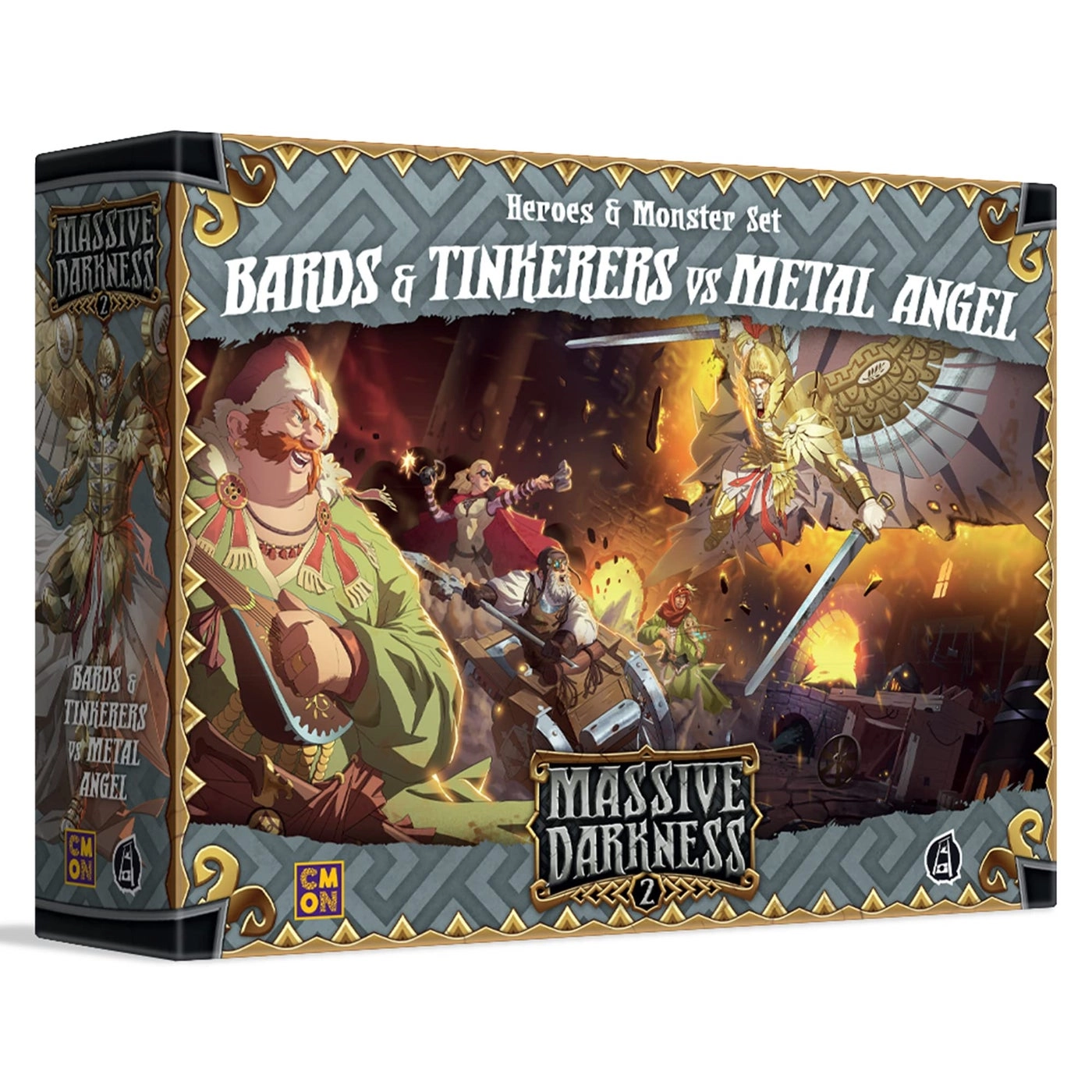 Massive Darkness 2: Bards and Tinkerers Vs. Metal Angel Heroes and Monsters Expansion