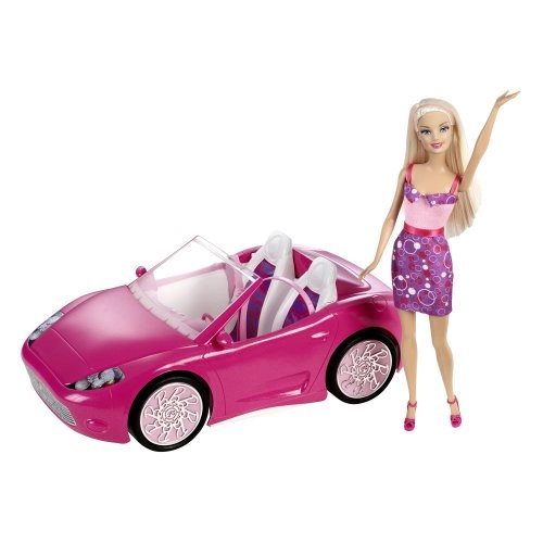 Convertible Car + Brunette Doll