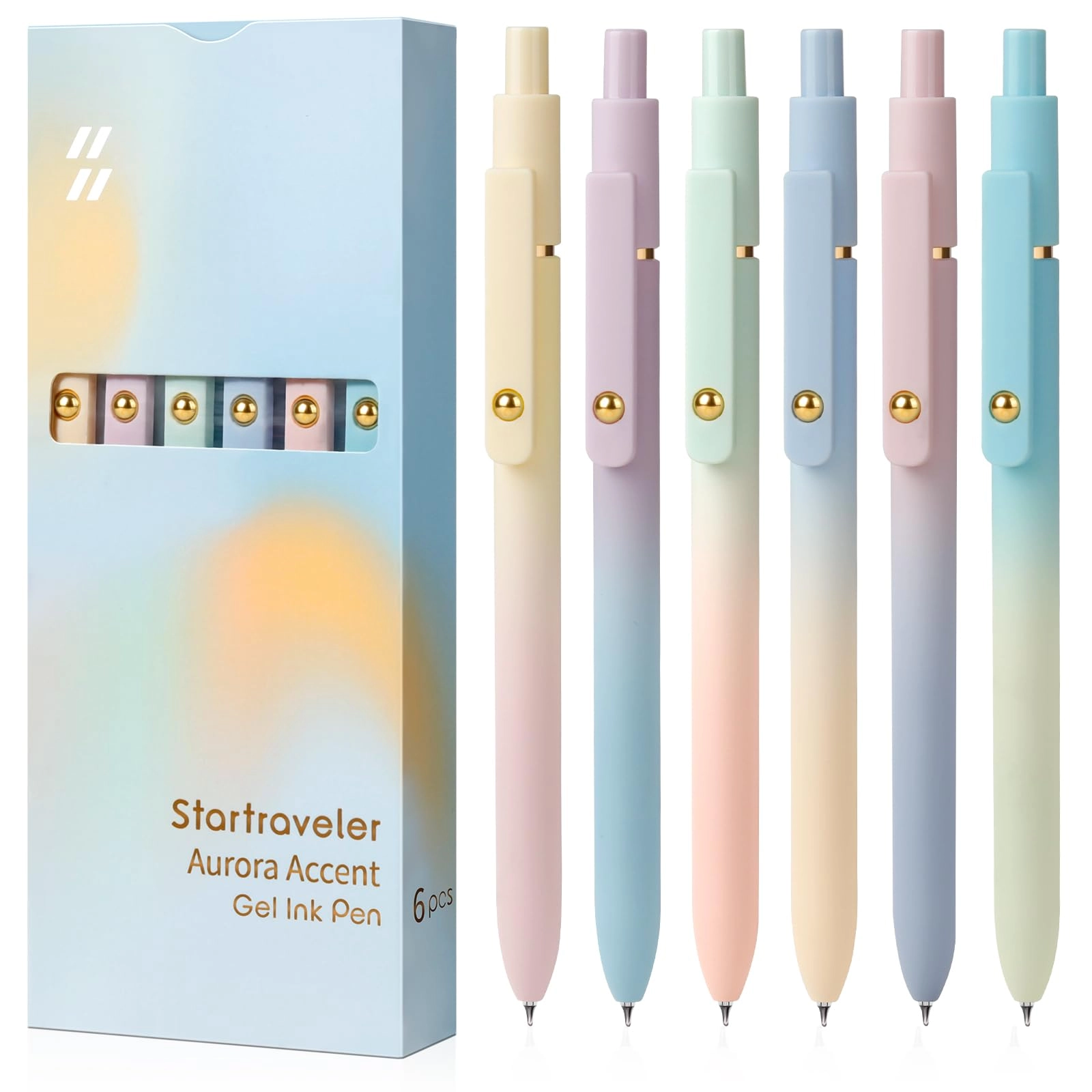 fiover Gel Pens - 6pcs 0.7mm