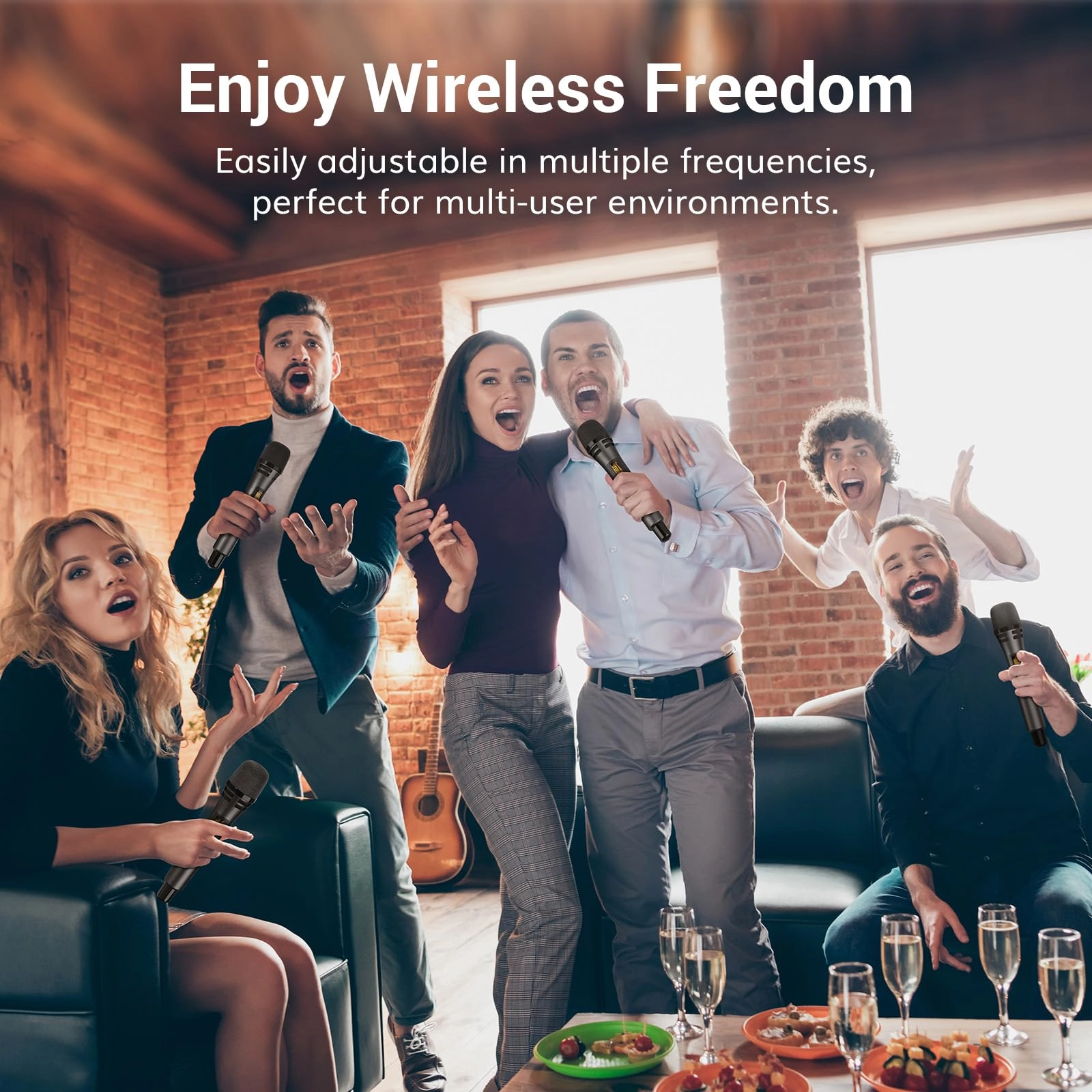 Wireless Microphones System - 4 UHF