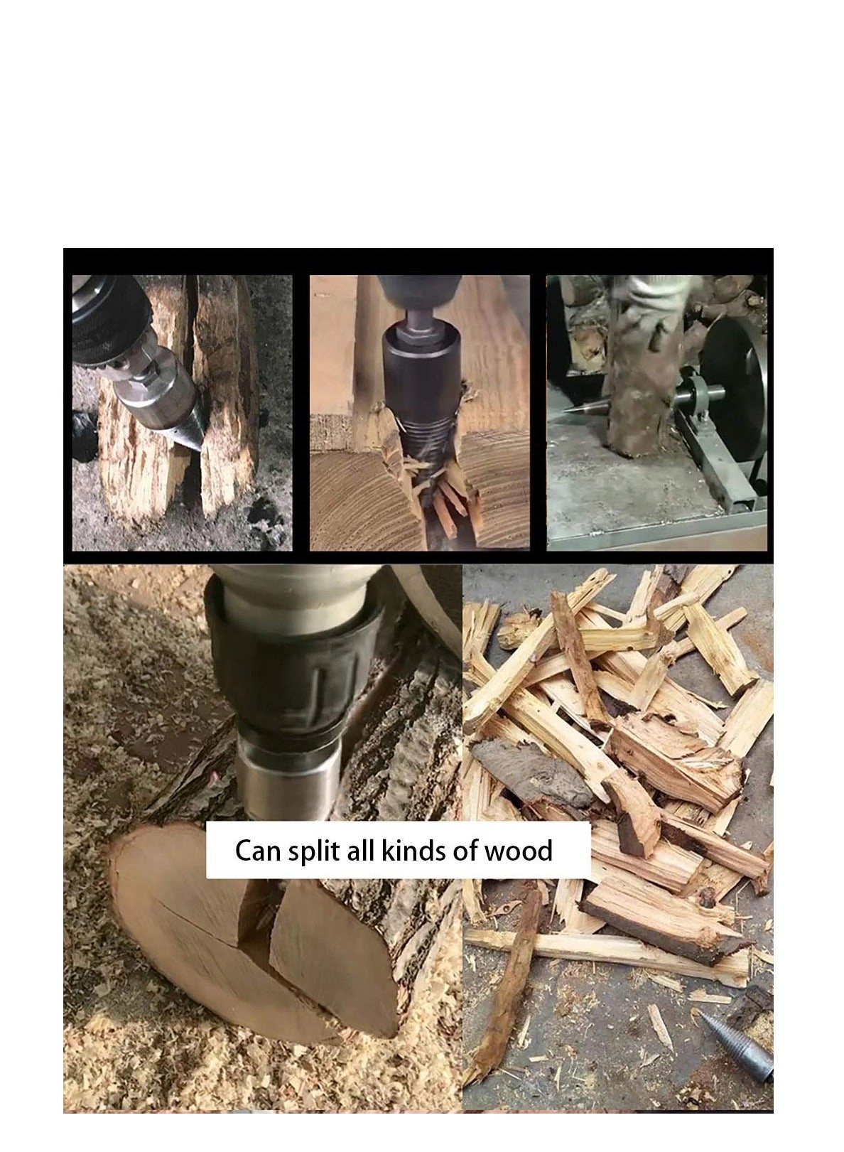 Firewood Log Splitter Drill Bit Set - High carbon steel 3 piece(s)