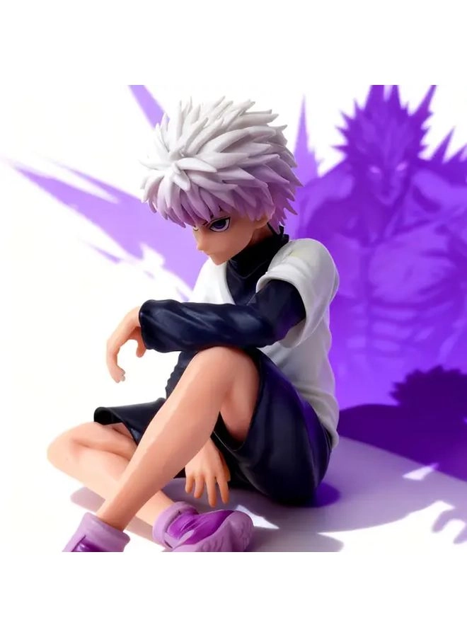 Anime Character Statue - Silvery Haired Sitting Posture