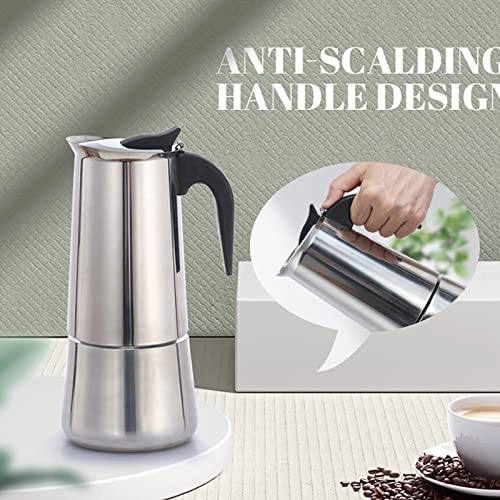 Moka Pot - 300ml Stainless Steel Portable