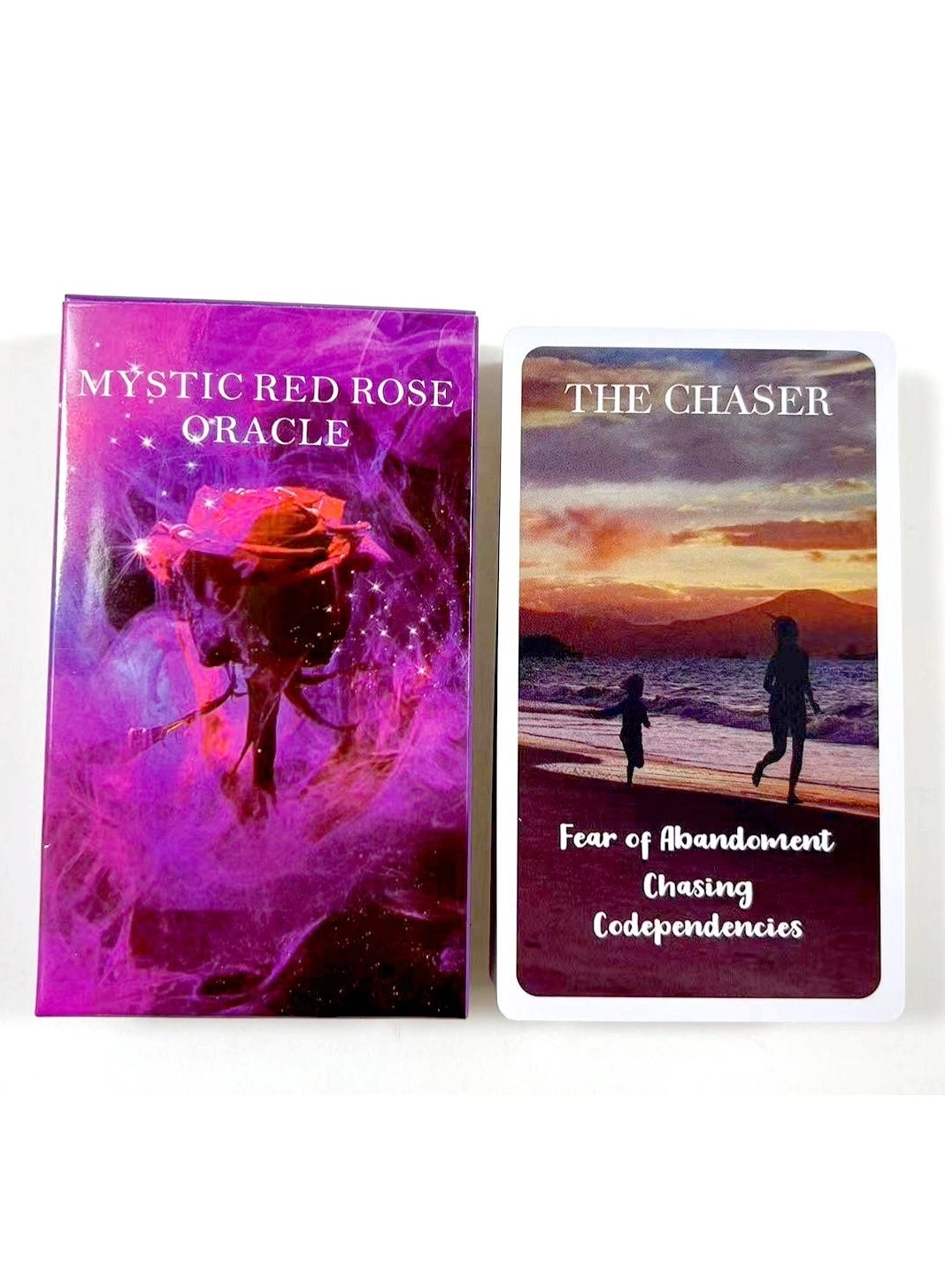 NIBEMINENT Mysterious Red Rose Divination Card Set - 53 Divination Cards English Version