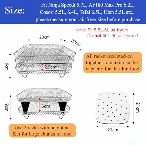 Air Fryer Rack Set - stainless steel silicone