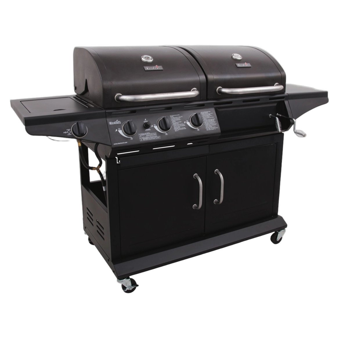Char-Broil Deluxe 3-Burner Gas & Charcoal Combo Grill - 3 zone(s) Gas & Charcoal