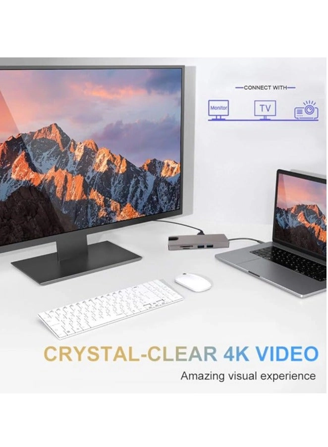 USB C HUB - 8 in 1 4K HDMI Ethernet