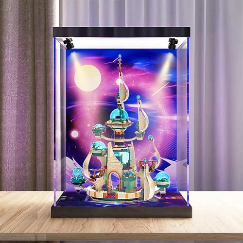 Clear Acrylic Display Case - Ceiling light + background