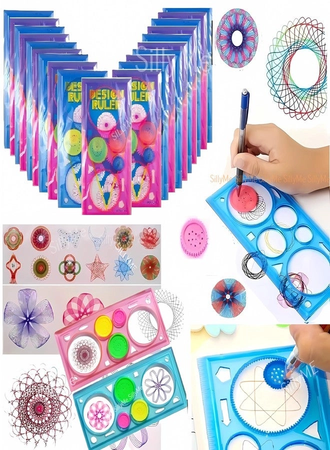Sillyme Spinograph Art Design Ruler Scale Set - 22pcs