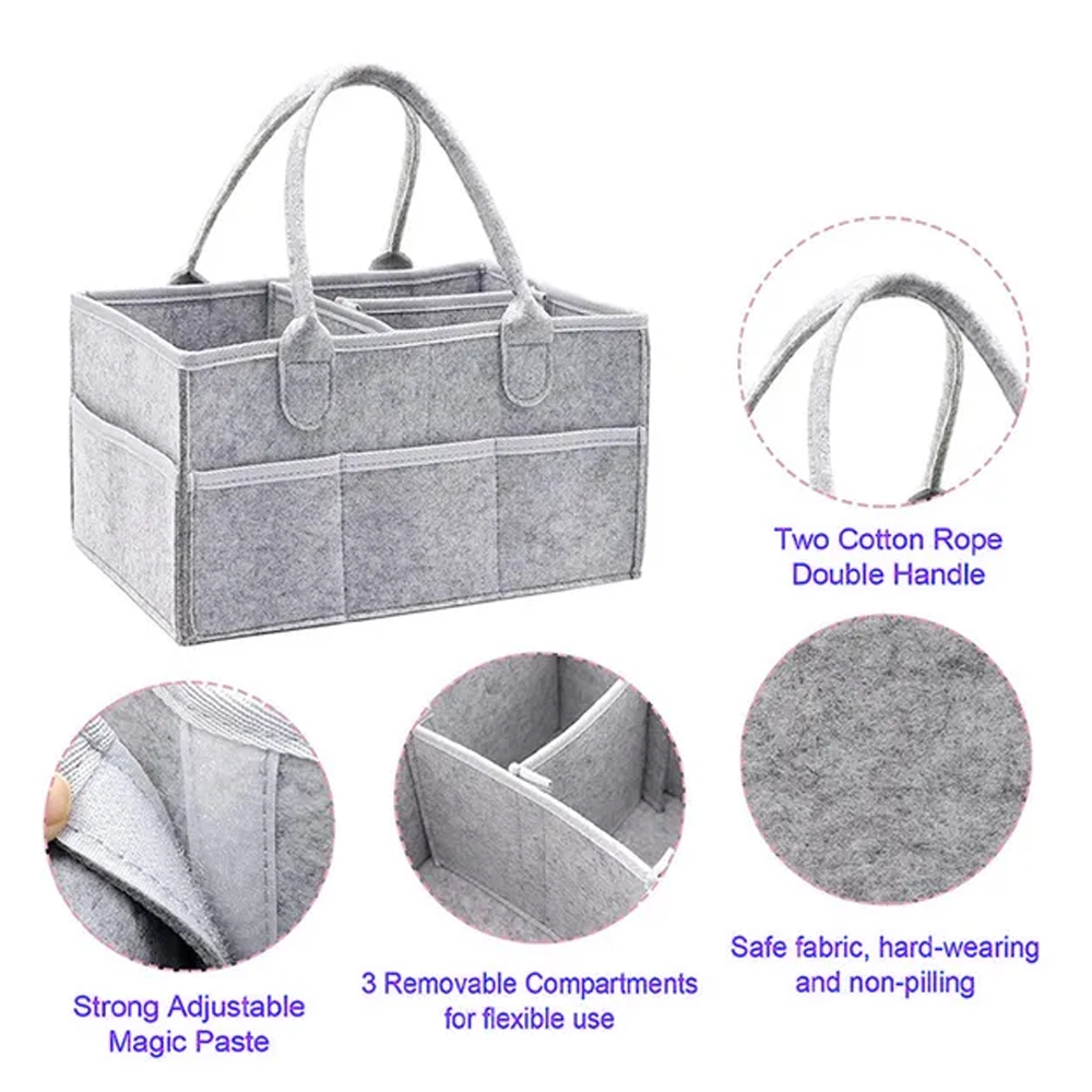 Baby Rolling Ball Walker With Caddy Diaper Organizer - Multicolor