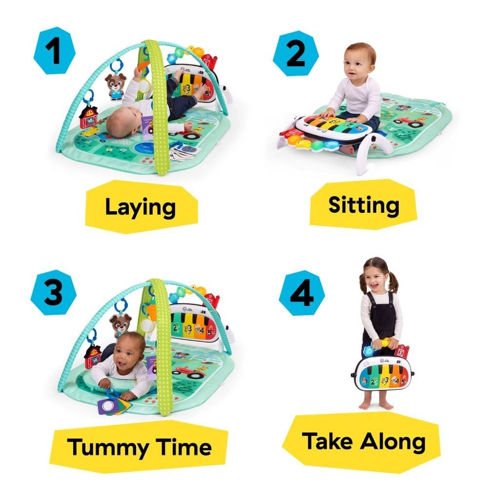 4-in-1 Kickin’ Tunes Musical Meadow Music & Language Discovery Gym - 0 months