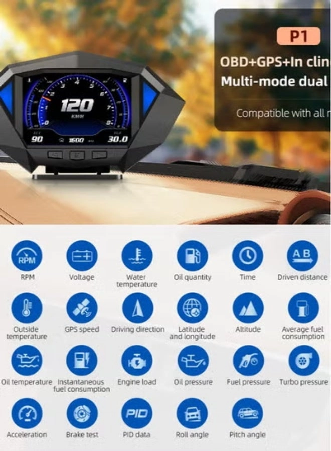 Head Up Display - OBD LCD Vehicle Speed Meter