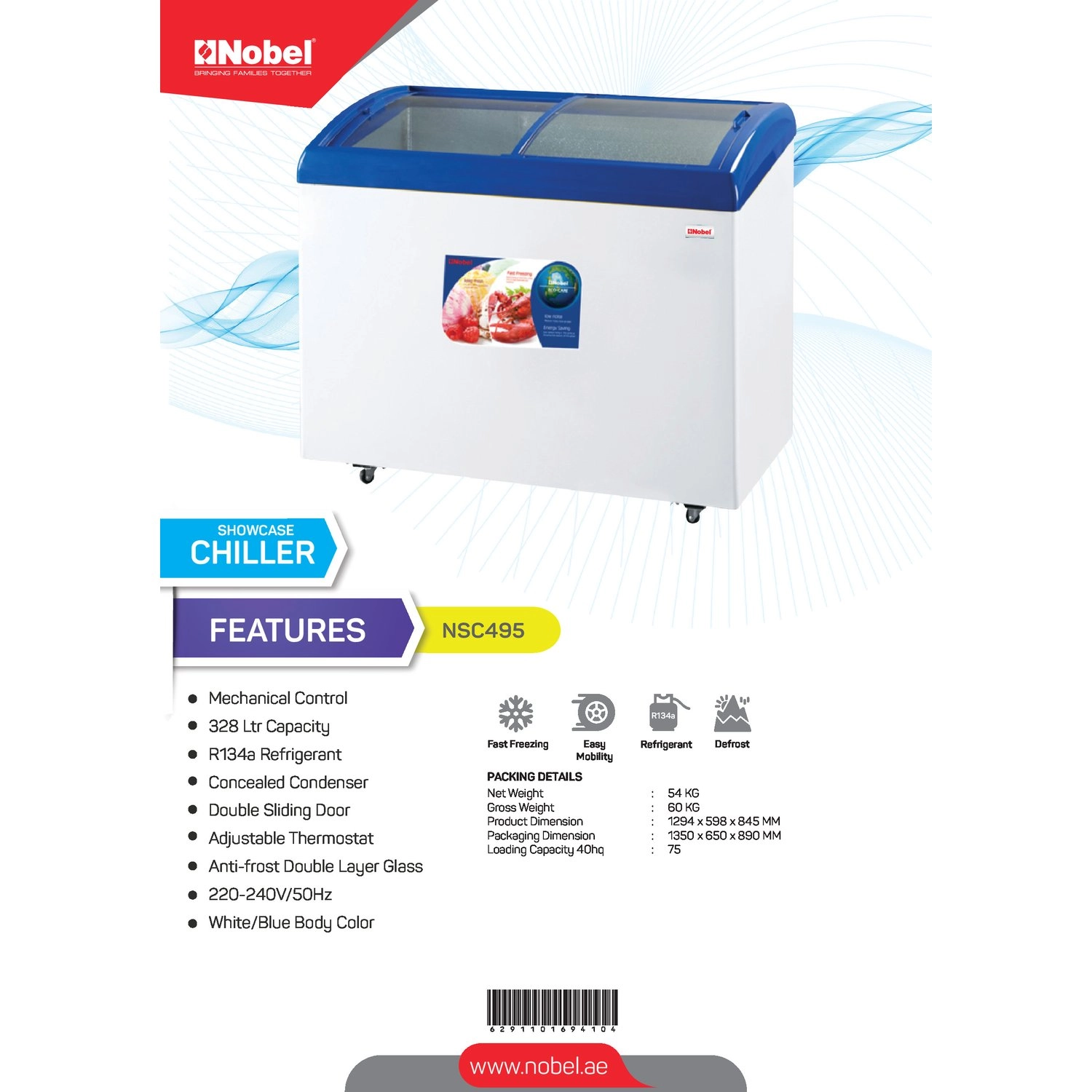 Sliding Door Freezer NSC495