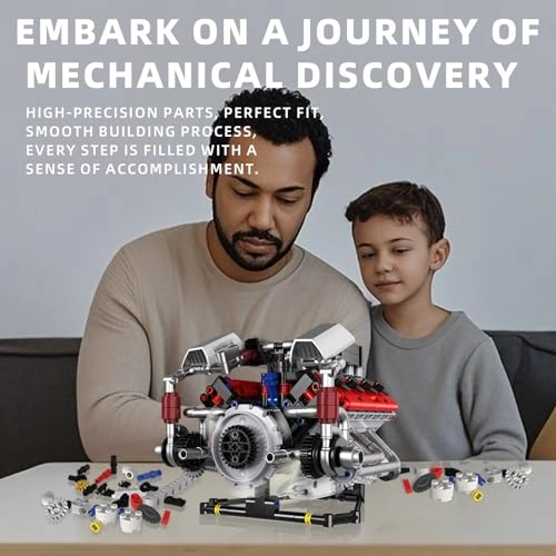 Le Mans Racing Car Engine - 700 pcs V8 Motorized APP Control for ages 6+