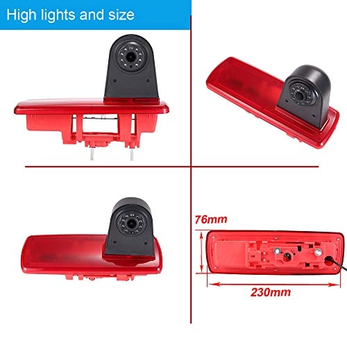 Brake Light Reversing Camera + Rear View Mirror Monitor - Night vision 628 x 586 pixels