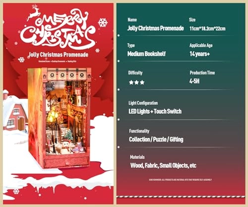 Book Nook Miniature Kit - Jolly Christmas Promenade