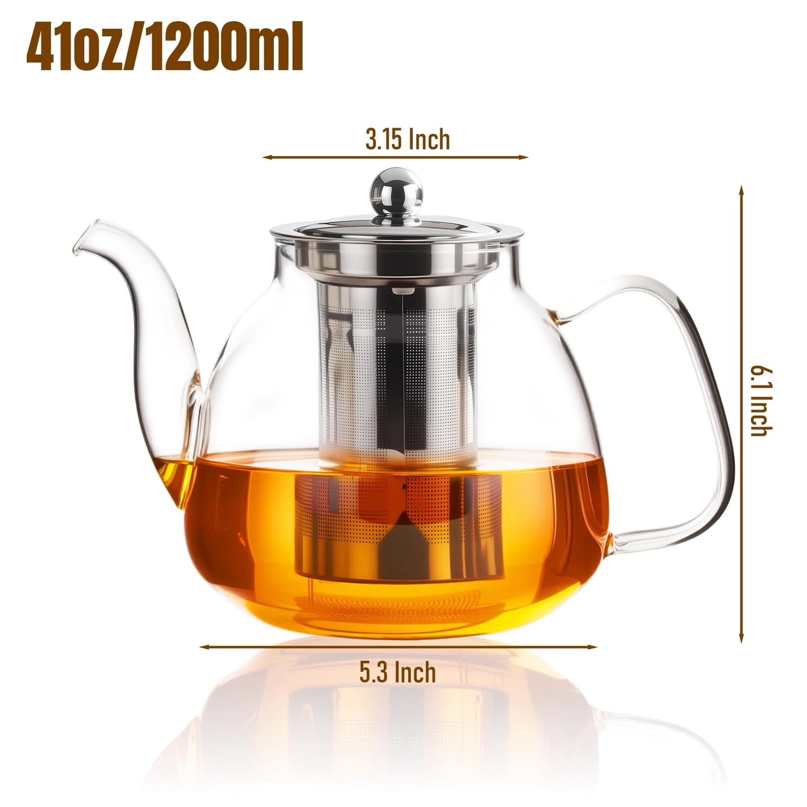 Glass Teapot - 1200ml