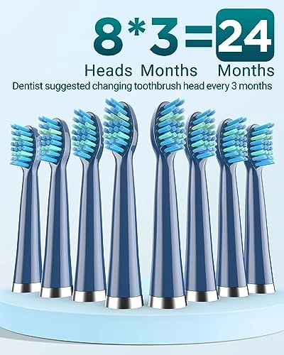 Electric Toothbrush - 8 Brush Heads 5 Modes 2 Minute Timer