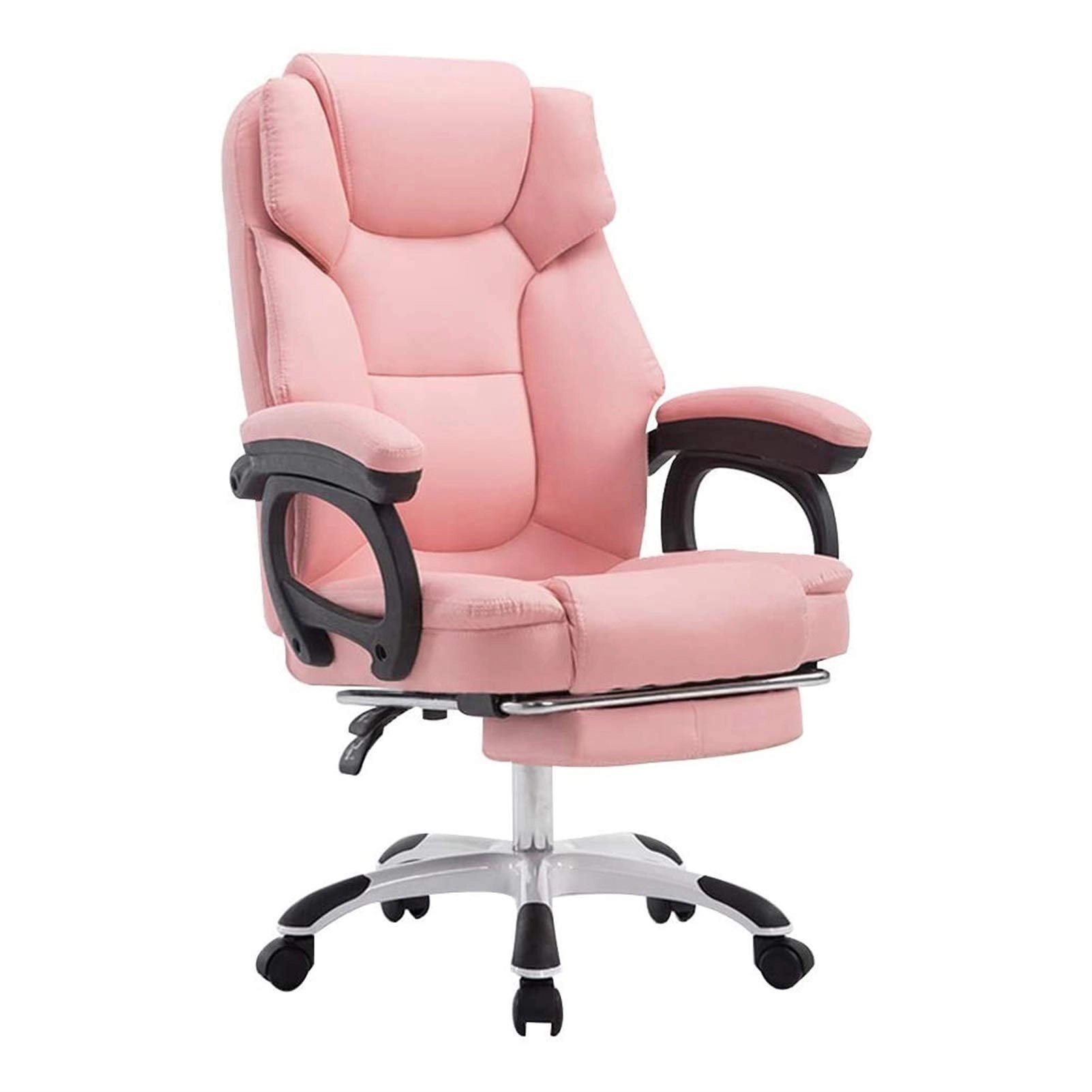Desk Chair - PU Leather Brown High Back