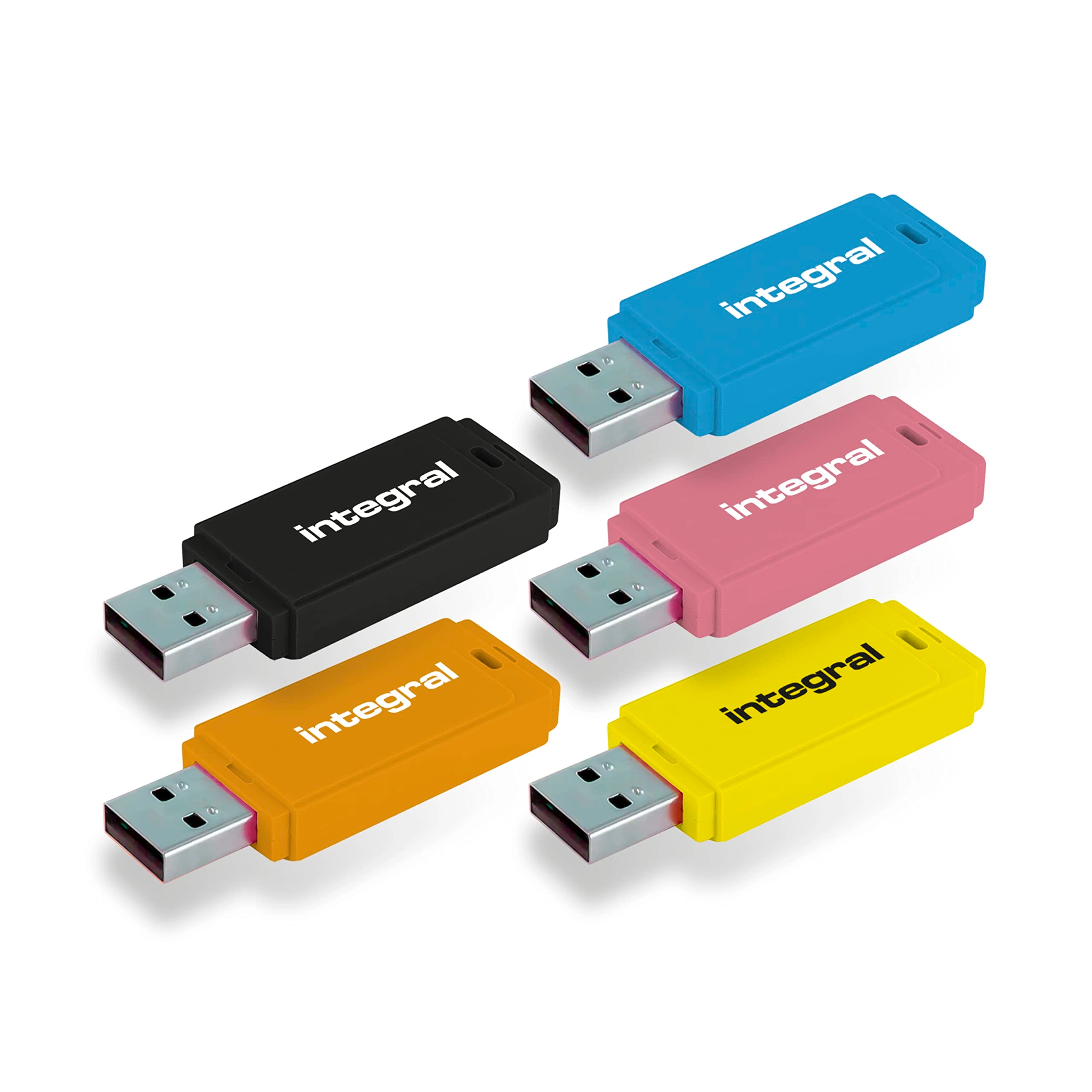 Integral Neon Flash Drive - USB 2.0 64GB Pack