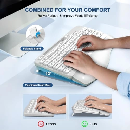 ERGONOMIC WIRELESS KEYBOARD - Wireless