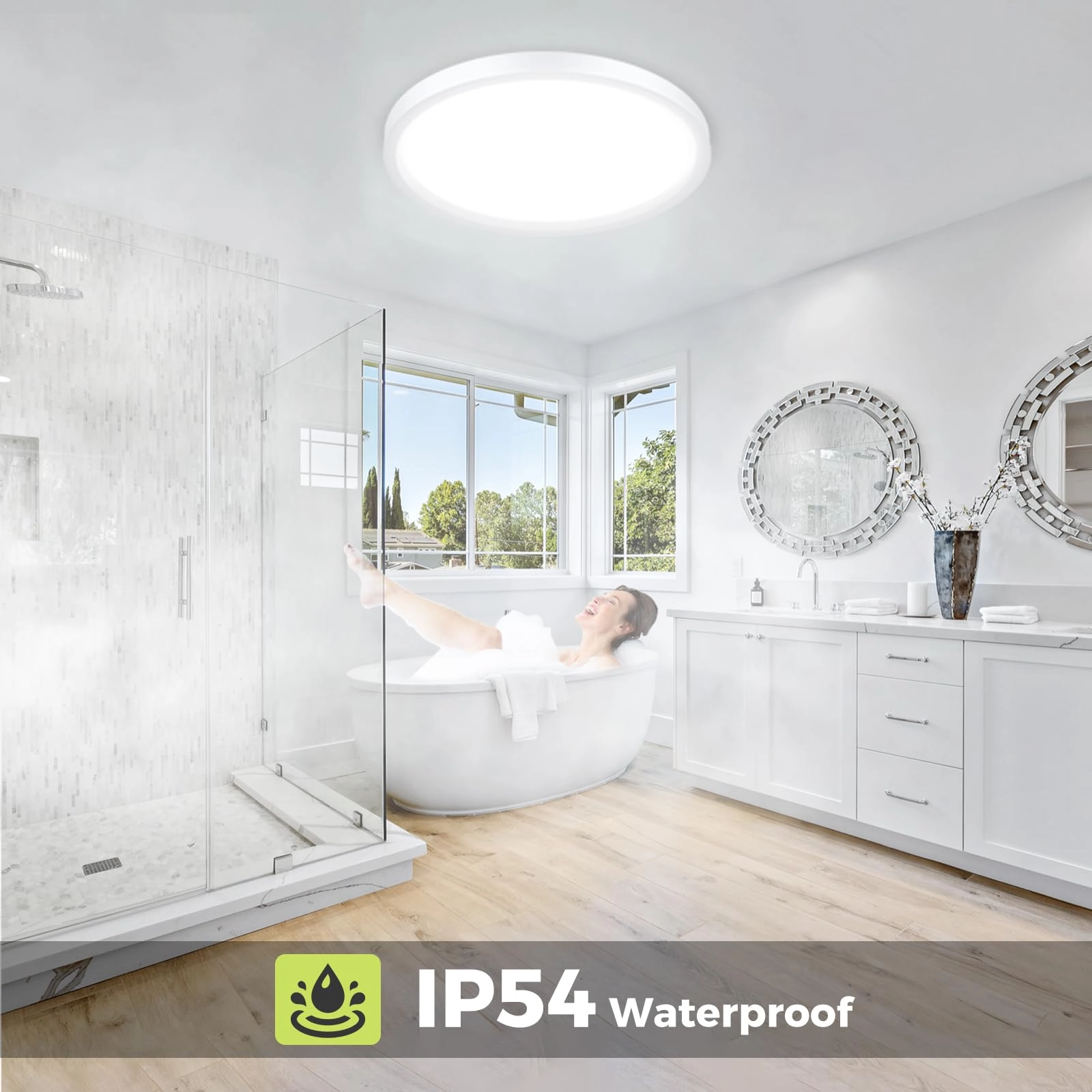Dimmable Flush Mount LED Ceiling Light - 3000K-4500K-6000K