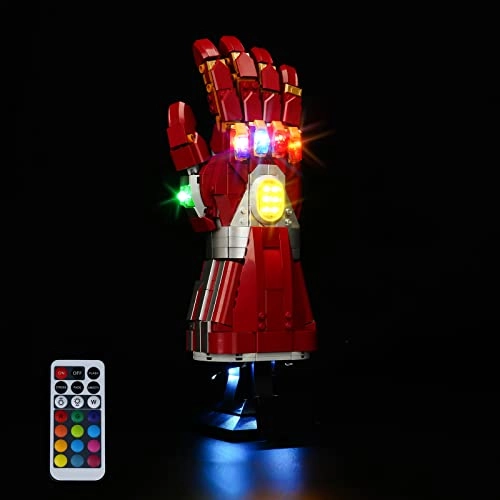 LED Light Kit for Lego Marvel Nano Gauntlet 76223 - Remote Control Version Multicolor