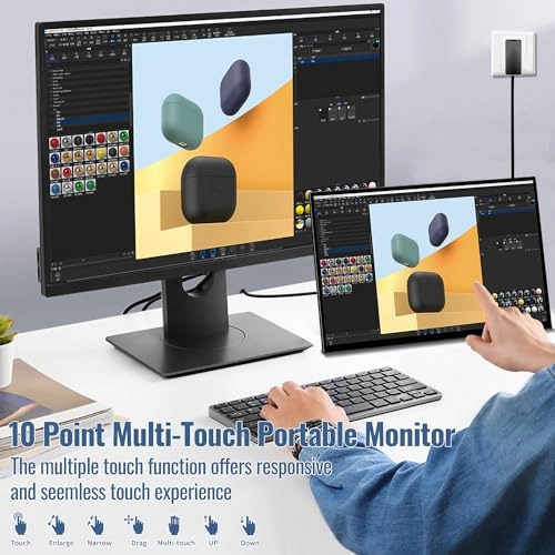 Portable Monitor - 1080P FHD 18.5 Inches
