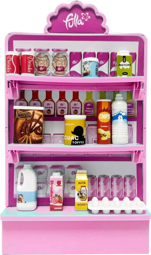 Doll with Shopping Cart Set - Silver Ages 3+