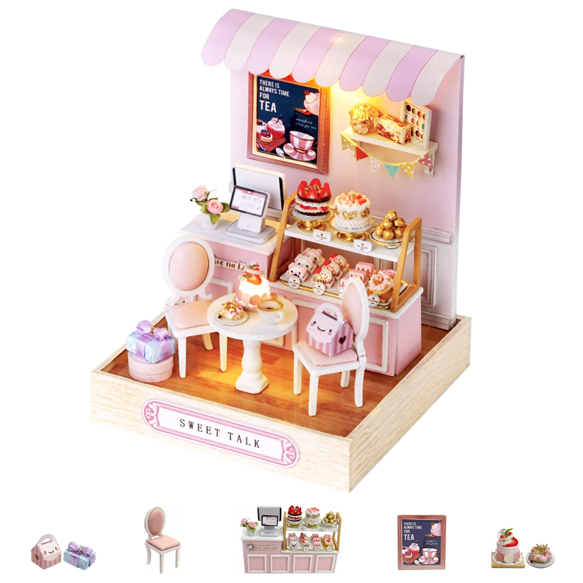 DIY Miniature House Kit - Vintage Coffee Shop