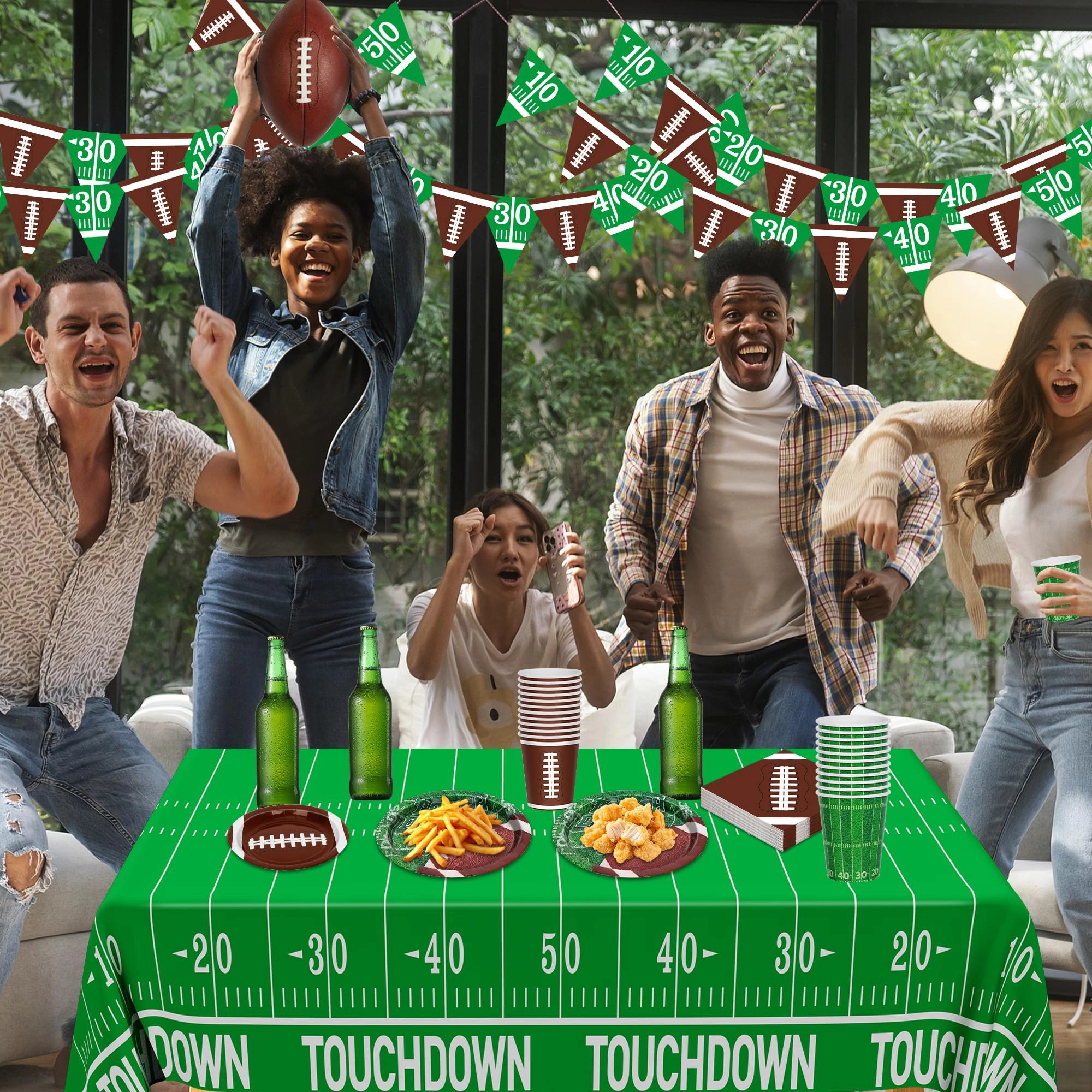 Football-PlateSet24 - 99 Pcs Football Party