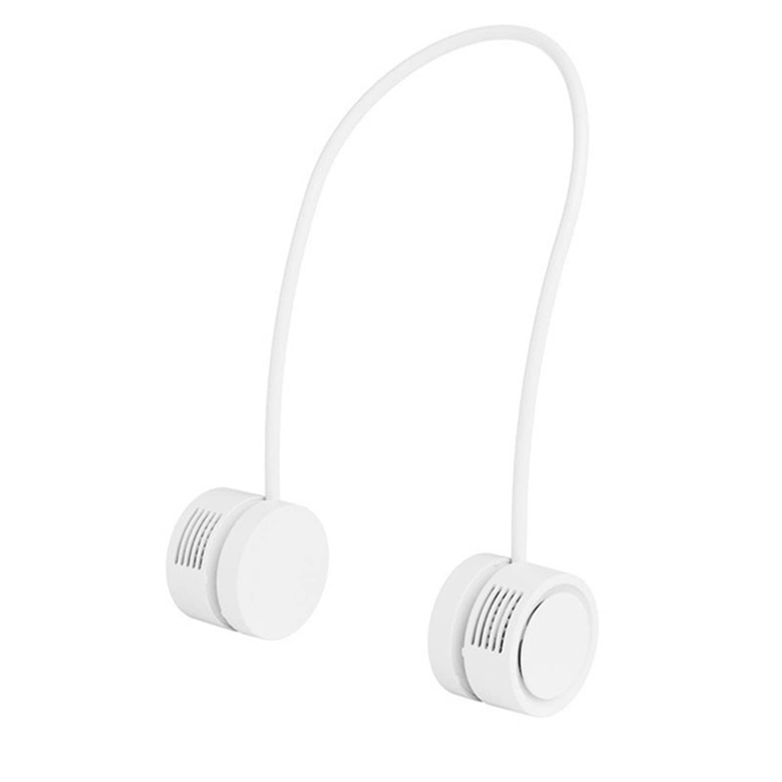 Hanging Neck Fan - Small Portable White 1-3 hours