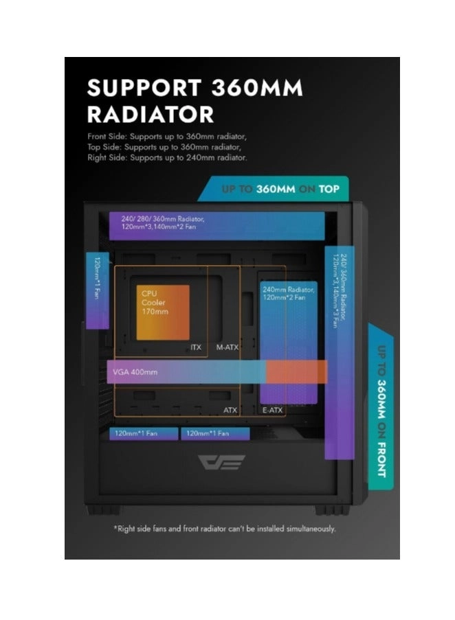 DF2100 - Tempered Glass E-ATX ATX M-ATX ITX