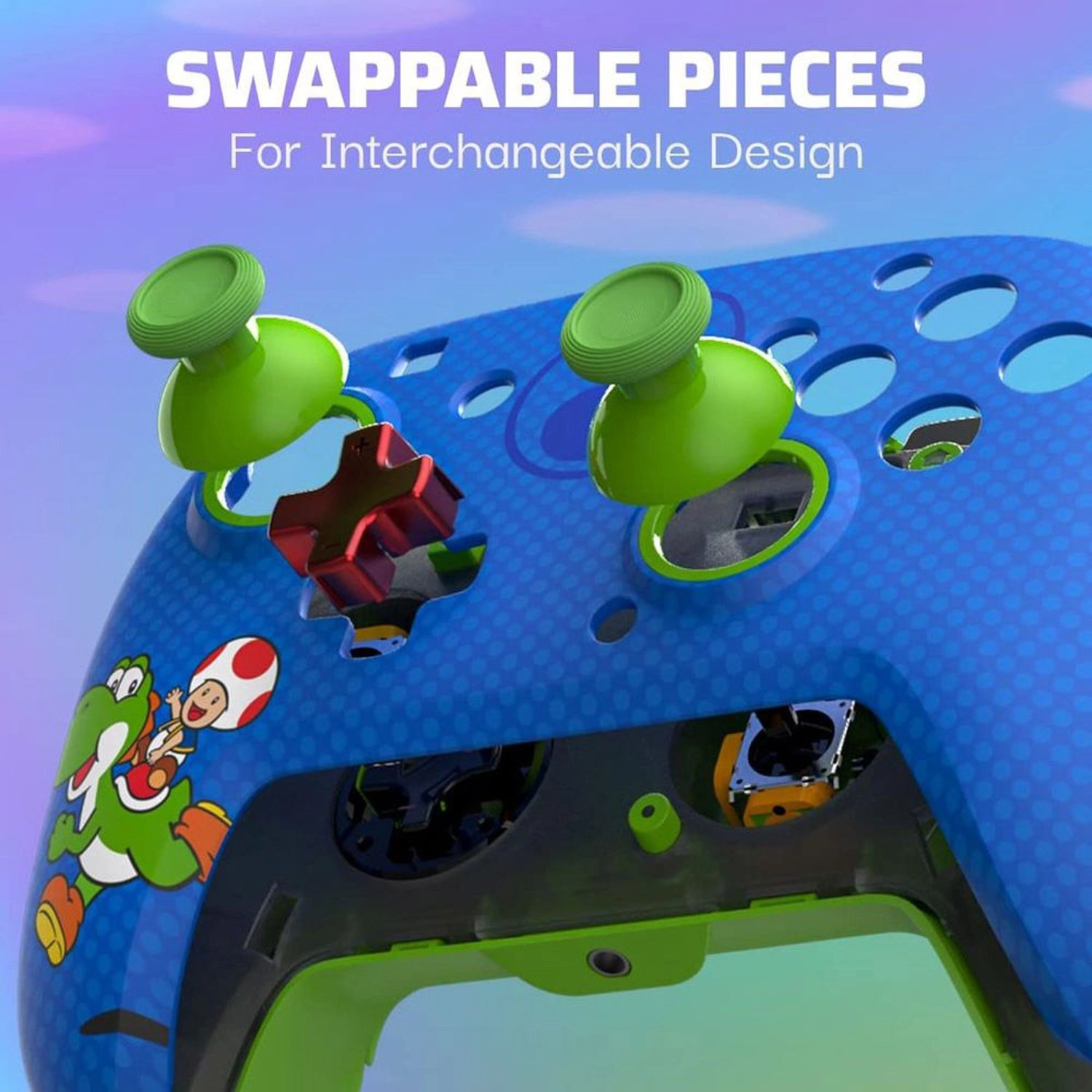 Nintendo Switch Rematch Wired Controller Toad riding Yoshi 