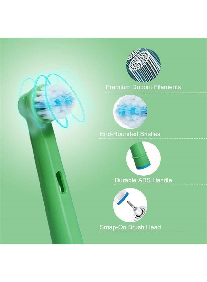 Kids Toothbrush Replacement Heads - 8 Count Multicolour Extra-Soft Bristles