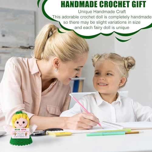 Crochet Fairy Doll - 9 x 7 x 6 cm yarn